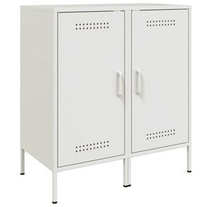 vidaXL Sideboards 2 pcs White 36x39x79 cm Steel