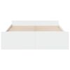 vidaXL Bed Frame with Drawers without Mattress White 160x200 cm