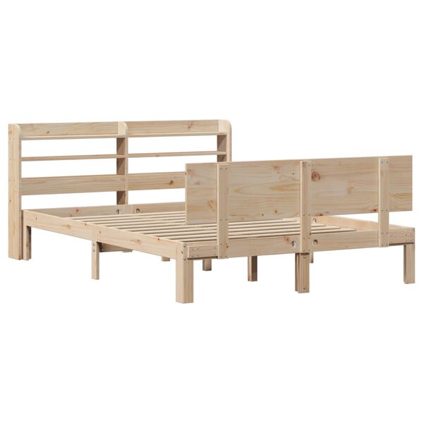 vidaXL Bed Frame with Headboard without Mattress 135x190 cm Double