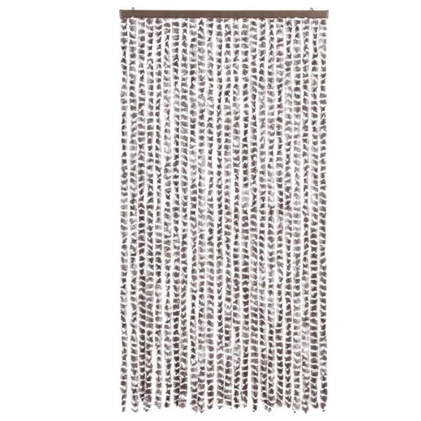 vidaXL Fly Curtain Taupe and White 100x230 cm Chenille
