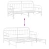 vidaXL Daybed Frame White 90 x 190 cm Powder-Coated Steel