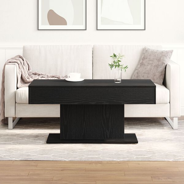 vidaXL Coffee Table Black Oak 96 x 50 x 45 cm Engineered Wood