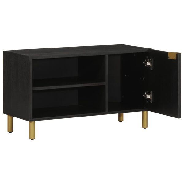 vidaXL TV Cabinet Black 80x33x46 cm Engineered Wood