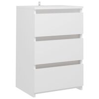 vidaXL Bed Cabinet White 40x35x62.5 cm Engineered Wood