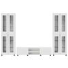 vidaXL TV Cabinet Set FLORIN High Gloss White Engineered Wood