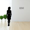 Homemania Wall Decoration Words Love 50x20 cm Steel Black