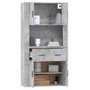 vidaXL Highboard Concrete Grey Engineered Wood