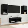 vidaXL TV Wall Cabinets Wall-mounted 4 pcs Black Oak 30.5 x 30 x 60 cm