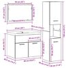 vidaXL Bathroom Furniture Set with Shelf 4 pcs Brown Engineered Wood