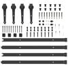 vidaXL Sliding Door Hardware Kit 152,5 cm Steel Black