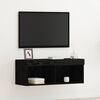vidaXL TV Cabinet Set Black Oak 80 x 30 x 30 cm Engineered Wood