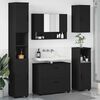 vidaXL Bathroom Furniture Set 5 pcs Black Engineered Wood and Metal
