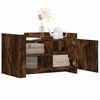 vidaXL Coffee Table Smoked Oak 80x50x50 cm Engineered Wood