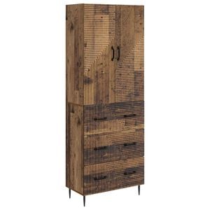 vidaXL Cabinet Set 2 pcs Old Wood 66 x 34.5 x 90 cm Engineered Wood