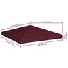 vidaXL Gazebo Top Cover 310 g/m&sup2; 3x3 m Bordeaux