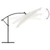 vidaXL Garden Parasol with Steel Pole White 246x246x230 cm