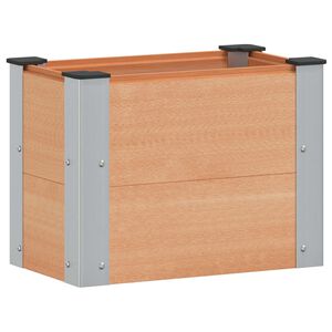 vidaXL Garden Raised Bed Brown 50 x 30 x 36 cm WPC and Aluminium