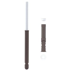 vidaXL Floating Shelf Brackets 12 pcs Brown Ø10 x 170 mm Steel