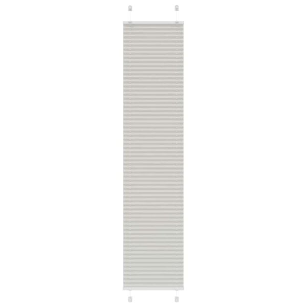 vidaXL Pleated Blind Light Grey 45x200 cm Fabric Width 44.4 cm Polyester