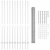 vidaXL Fence with Post Silver 1.6 x 25 m Steel