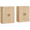 vidaXL Wall Mounted Cabinets 2 pcs Sonoma Oak Engineered Wood