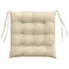 vidaXL Seat Cushions 2 pcs Cream 40 x 40 x 6 cm Fabric