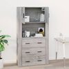 vidaXL Wall Cabinet Grey Sonoma 80x33x80 cm Engineered Wood