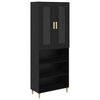 vidaXL Highboard Black Oak 69.5 x 34 x 180 cm