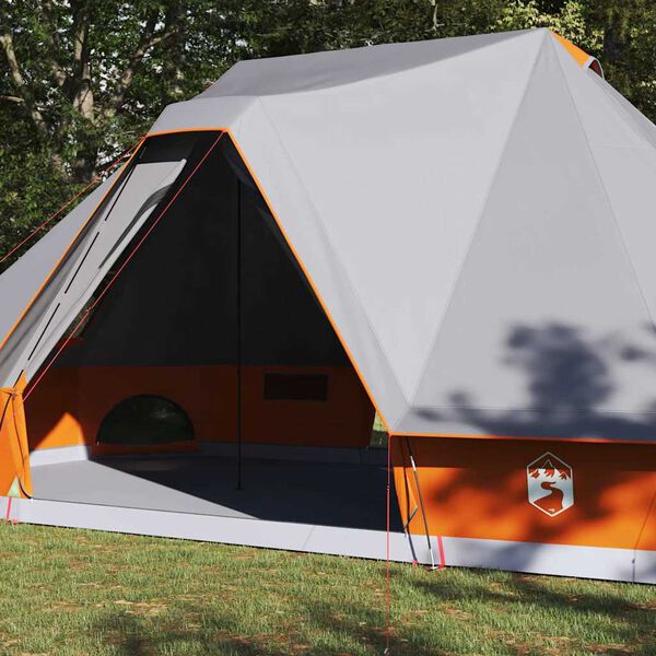 vidaXL Family Tipi Tent Tipi Grey and Orange 680 x 430 x 270 cm