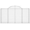 vidaXL Arched Gabion Baskets 10 pcs 200x30x100/120 cm Galvanised Iron