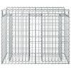 vidaXL Gabion Raised Bed Silver 100 x 50 x 80 cm Galvanised Steel