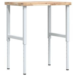 vidaXL Workbench 80x60x(73-99,5) cm Solid Wood Acacia Rectangular
