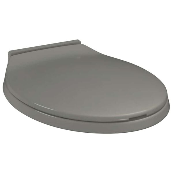 vidaXL Soft-Close Toilet Seat Grey Oval