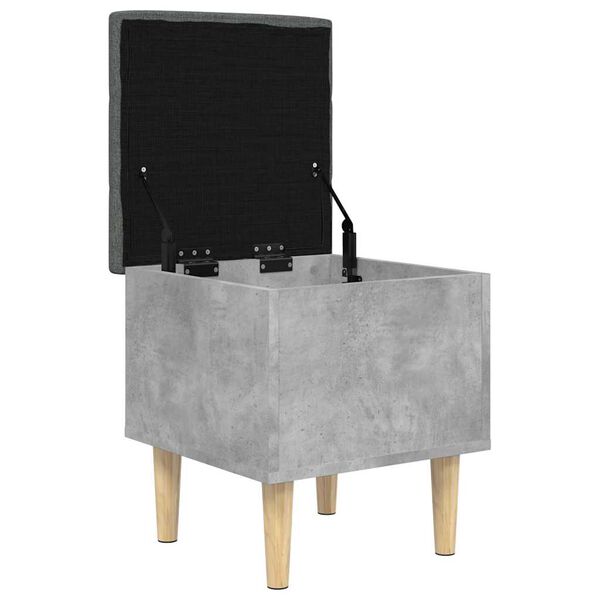 vidaXL Storage Bench Concrete Grey 42x42x46 cm Engineered Wood