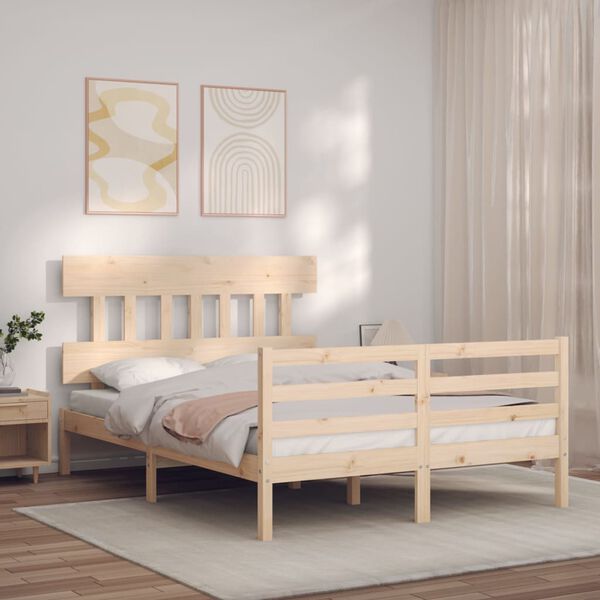 vidaXL Bed Frame without Mattress 120x200 cm Solid Wood