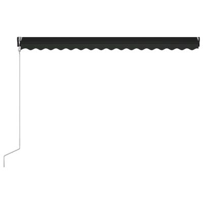 vidaXL Retractable Awning with Wind Sensor & LED 400x300 cm Anthracite