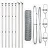 vidaXL Hexagonal Fence Ground Fix 10 x 0.8 m Galvanised Steel Silver