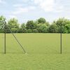 vidaXL Fence Post Grey 100 x 1.6 m (50 mm mesh) Steel and PVC