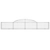 vidaXL Arched Gabion Baskets 30 pcs 300x30x40/60 cm Galvanised Iron
