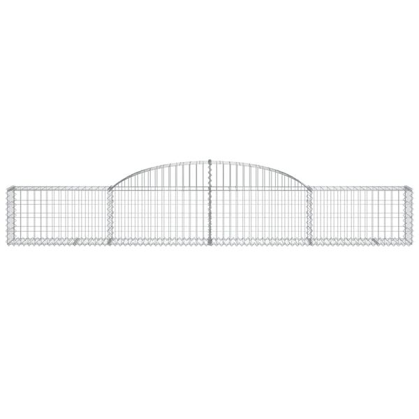 vidaXL Arched Gabion Baskets 30 pcs 300x30x40/60 cm Galvanised Iron