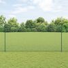 vidaXL Fence with Post Green 1.6 x 25 m Steel and PVC