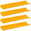 vidaXL Floating Shelf 4 pcs Mustard Yellow 40 x 8.5 x 2.5 cm Steel