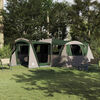 vidaXL Family Tent with Roof Green and White 745 x 700 x 217 cm