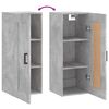 vidaXL Wall Mounted Cabinet Concrete Grey 34.5x34x90 cm Engineered Wood