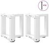 vidaXL Coffee Table Legs T-Shaped&nbsp;2 pcs White 30x25x(30-31) cm Steel