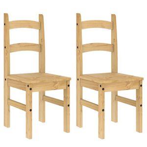 vidaXL Dining Chairs 2 pcs 40x46x99 cm Solid Wood Pine