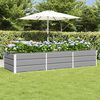 vidaXL Planter Light Grey 240 x 80 x 45 cm Steel