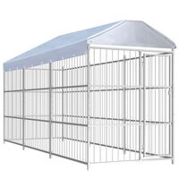 vidaXL Outdoor Dog Kennel with Roof 450x150x200 cm