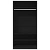 vidaXL Wardrobe Black 100x50x200 cm Engineered Wood