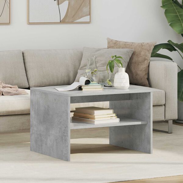 vidaXL Coffee Table Concrete Grey 60 x 50 x 40 cm Engineered Wood